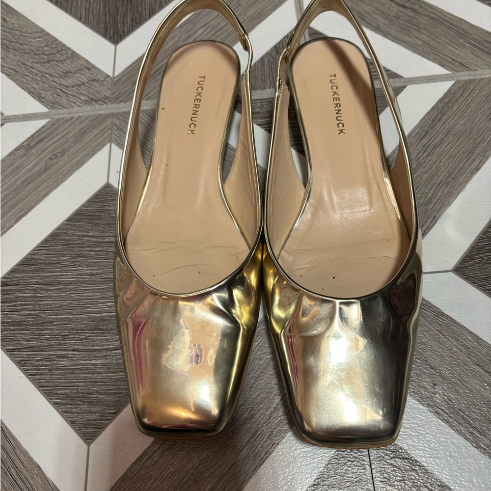 Tuckernuck Gold Women's Slingback Shoes